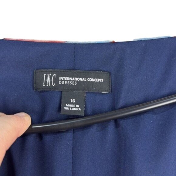 INC Dress Maxi Floral V Neck Women's Size 16 - Picture 6 of 6